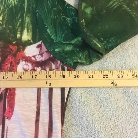 SUN BAY Medium (Sunny day Tech) 3/4 sleeve Vibrant floral colors - Picture 6 of 6